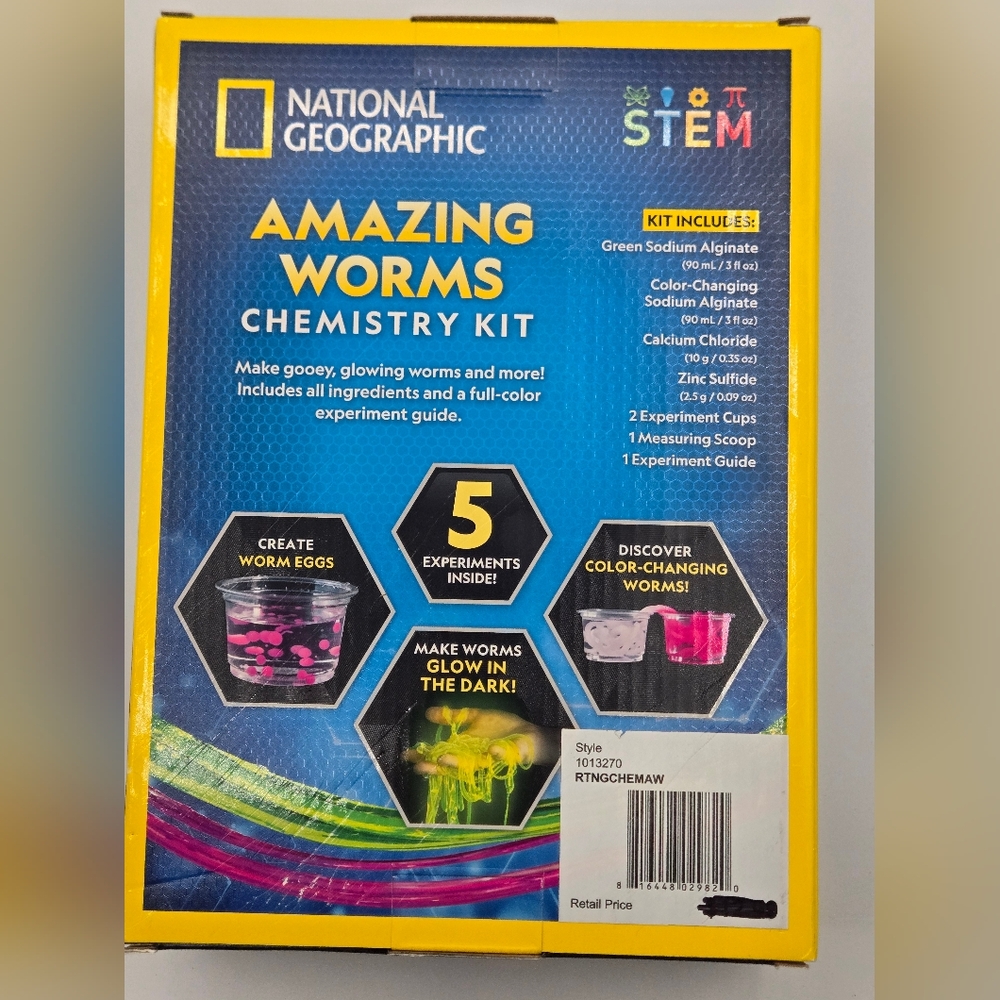 NATIONAL GEOGRAPHIC NEW Amazing Worm Chemistry Kit Stem - Picture 3 of 3